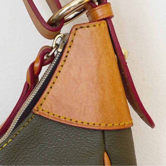 Dooney and Bourke Olive Green Rebecca Pebble Grain Hobo Bag - Picture 9 of 11